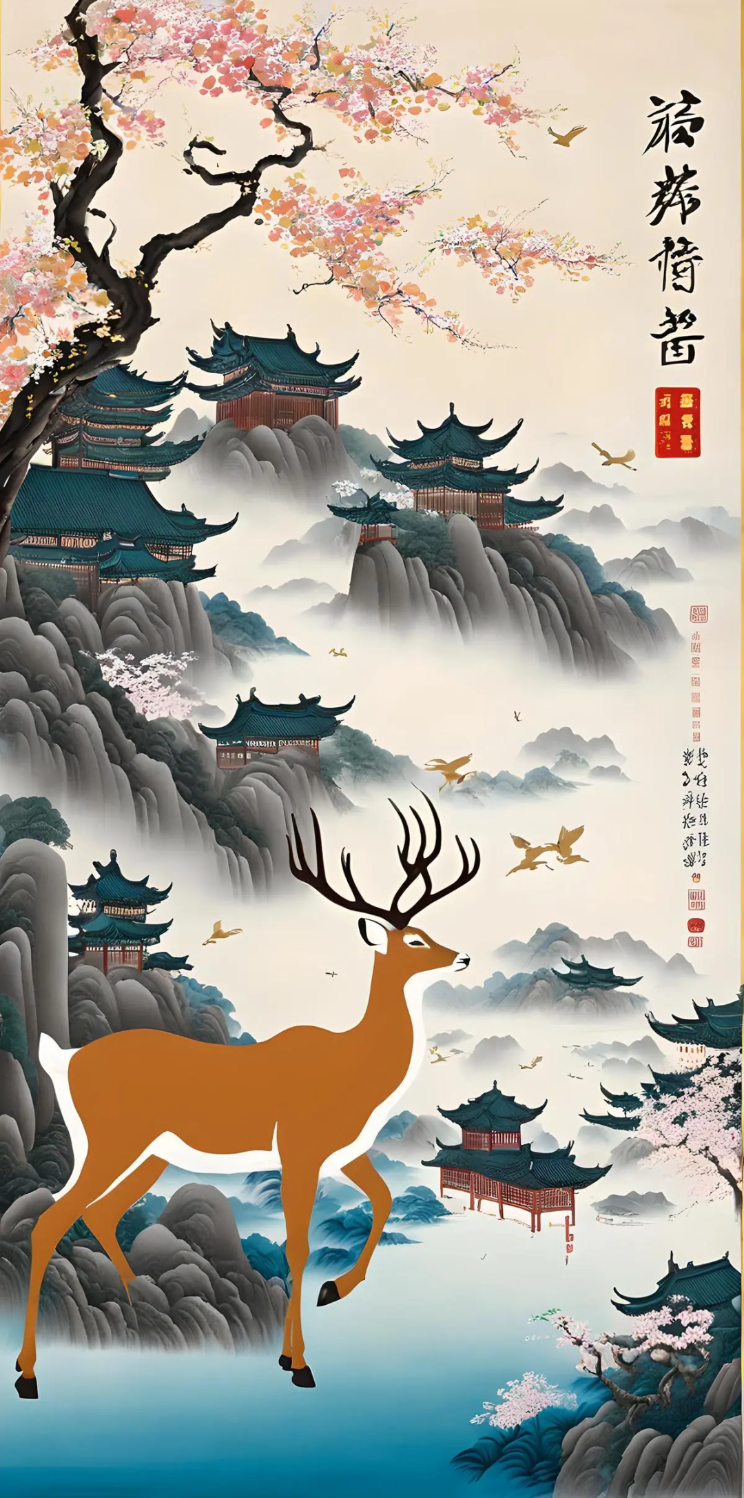 作品：诗画鹿城；作者：江南好