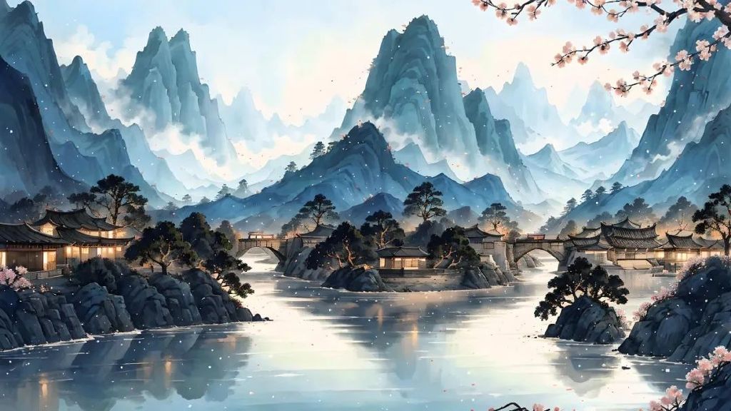 忽如一夜春风来，千树万树梨花开——岑参