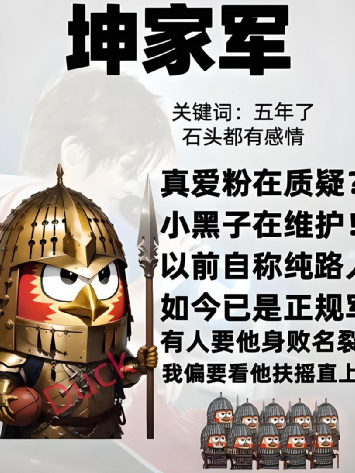 抖音流行的“坤家军”集结图