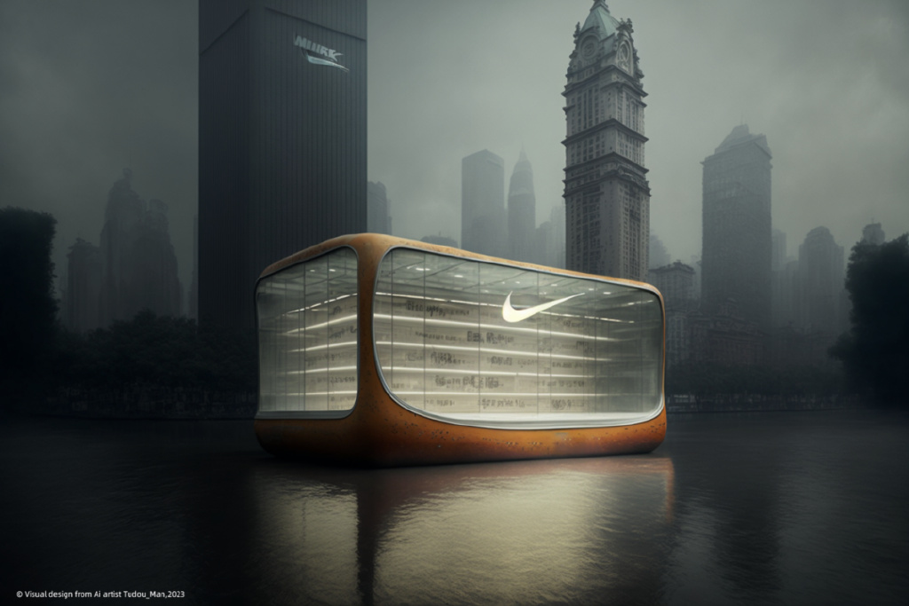 AI概念创作：Nike 重庆概念店  by：@ 土豆人 tudou_man