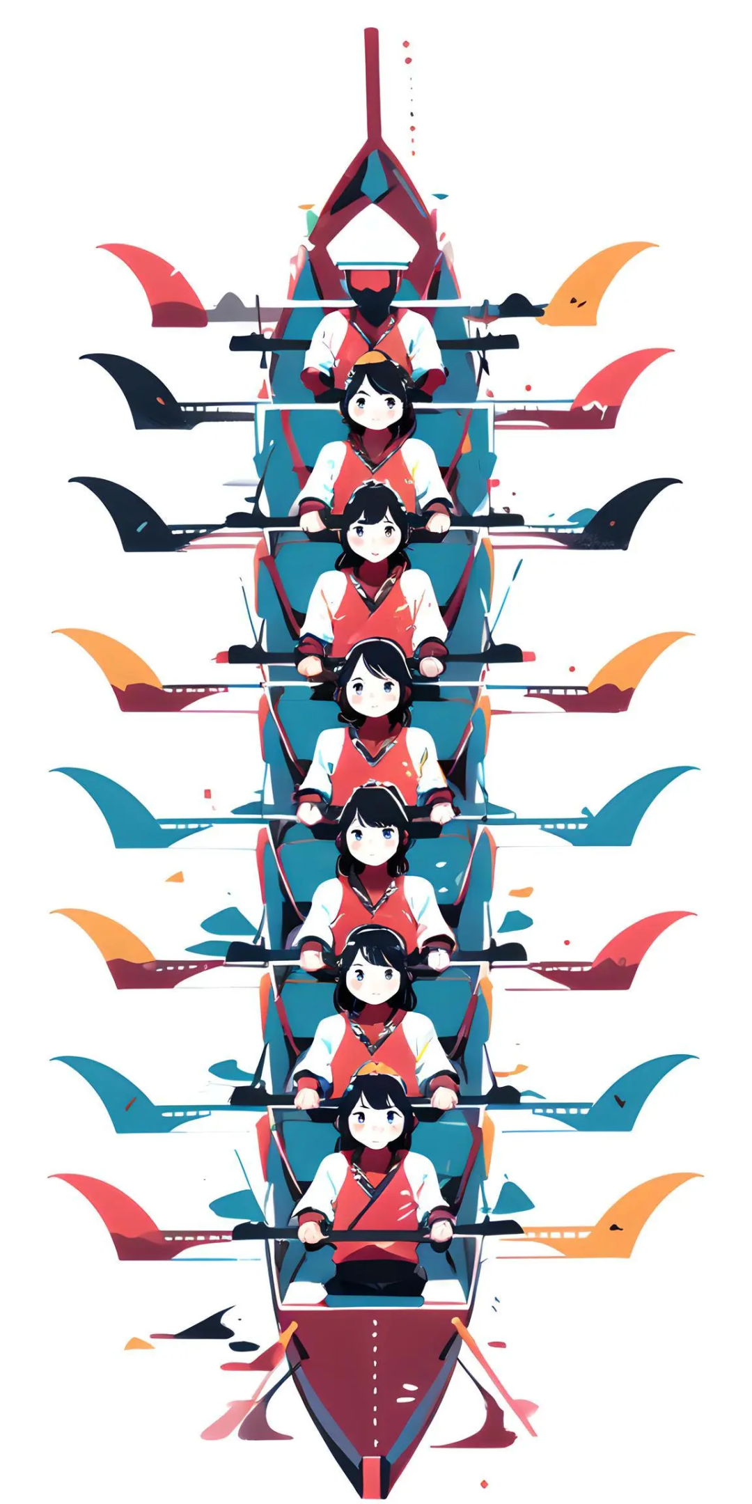 作品：赛龙舟；作者：mua：mua